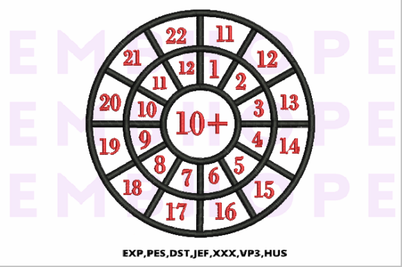 Addition Wheel 10: Bright Embroidery for Kids