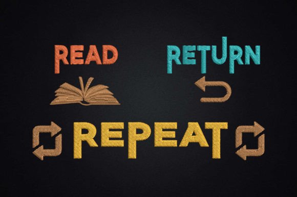 Funny Library Worker Read Return Repeat Design