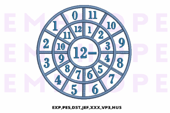 Minus Wheel 12: Bright Math Embroidery for Kids