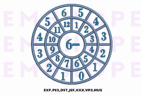 Minus Wheel 6: Cheerful Math Embroidery for Kids