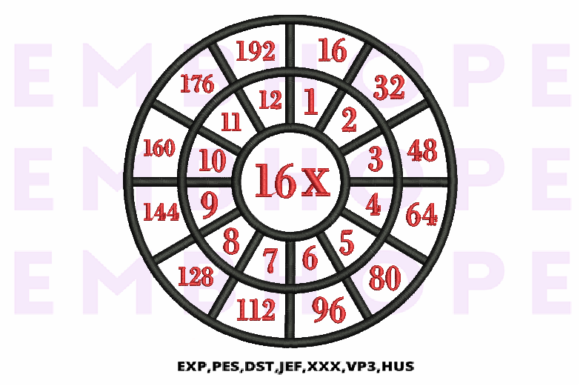Multiplication Math Wheels 16 X: Embroidery Review